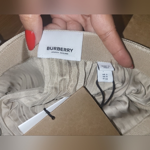 14. NWT BURBERRY SANDBANK LAYERED PLEATED SKIRT SIZE 0 - Picture 7 of 11